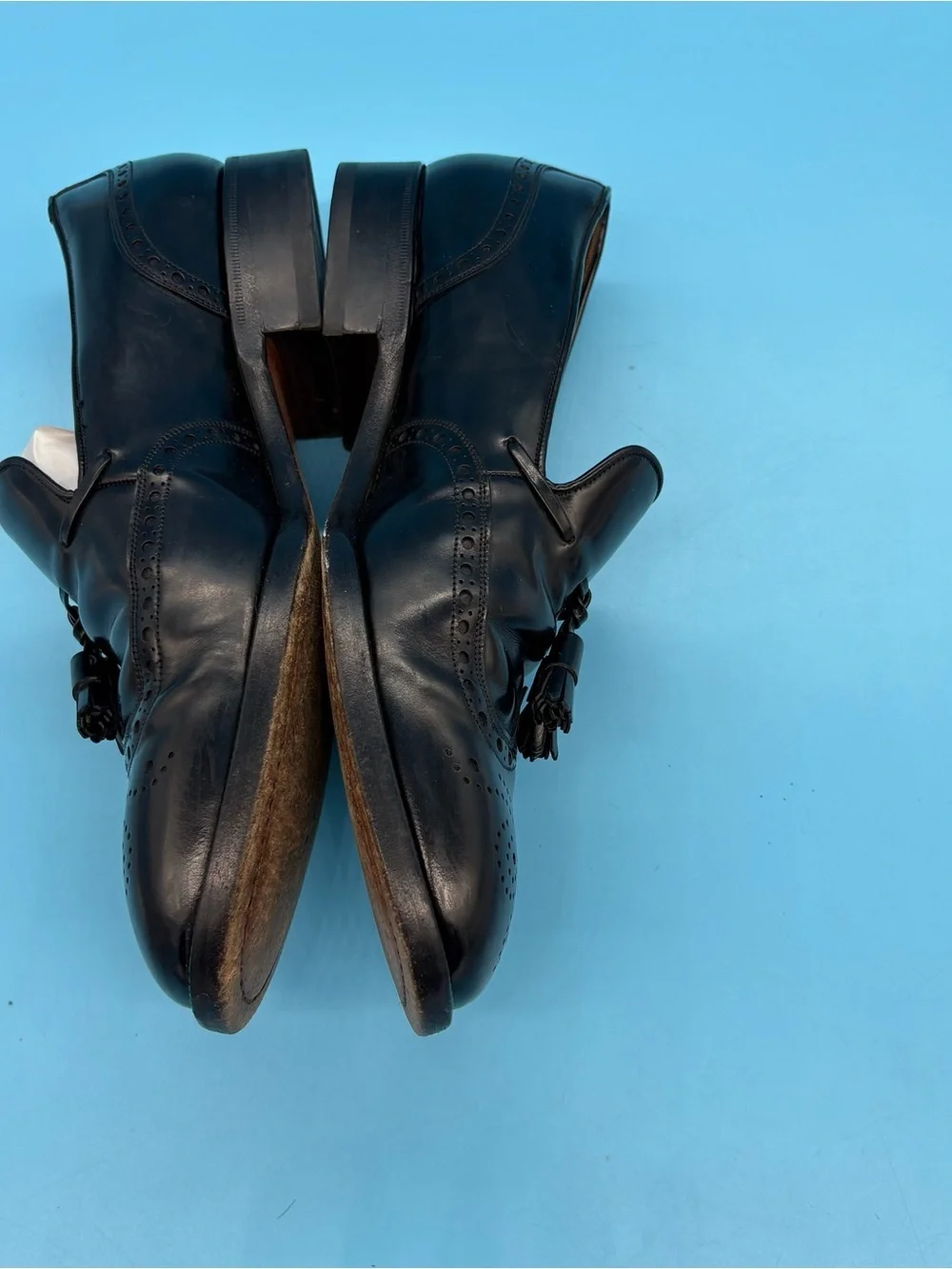 Yanko Black Tassel Loafers Black Size 8EE